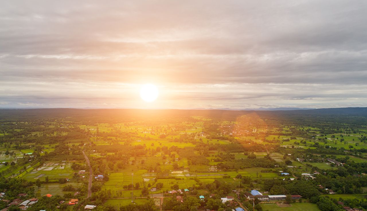 Skyline von Stadt Münsingen